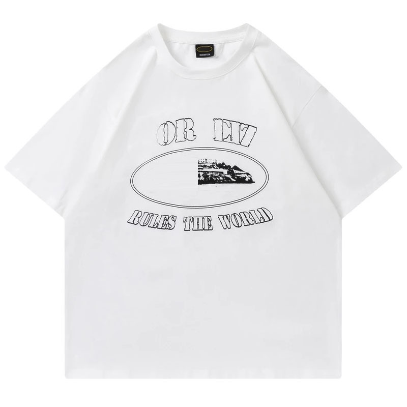 Summer Streetwear Men's Casual T-Shirts Harajuku Letter Sailboat Printed Tees Hip Hop Cotton Loose Short Sleeve T-Shirt Unisex 220629