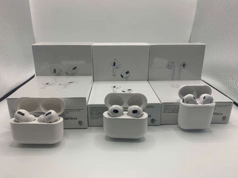 TOP QUALITY Apple AirPods 3 AirPods Pro Air Gen 3 Pods H1 Chip With ANC Transparency Earphones Wireless Charging Bluetooth Headphones AP3 AP2 Earbuds, White
TOP QUALITY Apple AirPods 3 AirPods Pro Air Gen 3 Pods H1 Chip With ANC Transparency Earphones Wireless Charging Bluetooth Headphones AP3 AP2 Earbuds, White