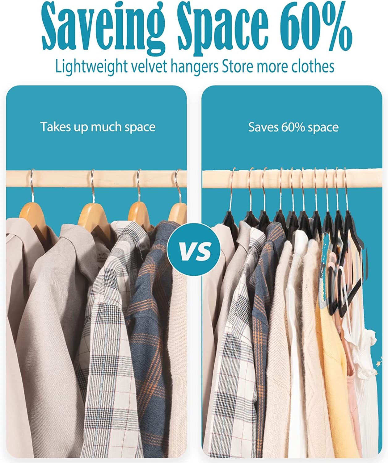 Nobemall Hangers NonSlip Velvet Hangers Ultra Thin Space Saving Coat Hanger6465863