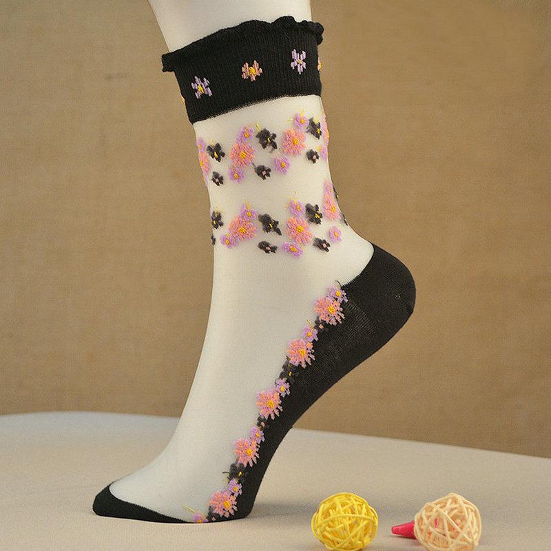 Socks & Hosiery Short Women Ultra Thin Glass Silk Crystal Cotton Three-dimensional Flower Vintage Invisible SocksSocks
Socks & Hosiery Short Women Ultra Thin Glass Silk Crystal Cotton Three-dimensional Flower Vintage Invisible SocksSocks