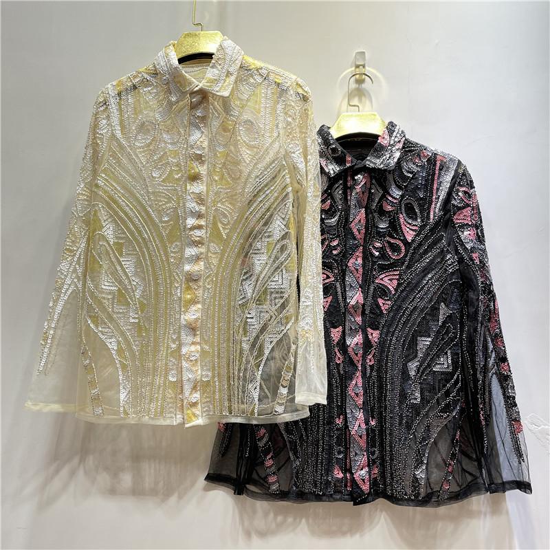 Women's Blouses & Shirts Women Fashion Bohemian Style Patchwork Ruffles Black Blouse Female Casual Long Sleeve Loose Shirt Sequined Beading, Beige
Women's Blouses & Shirts Women Fashion Bohemian Style Patchwork Ruffles Black Blouse Female Casual Long Sleeve Loose Shirt Sequined Beading, Beige