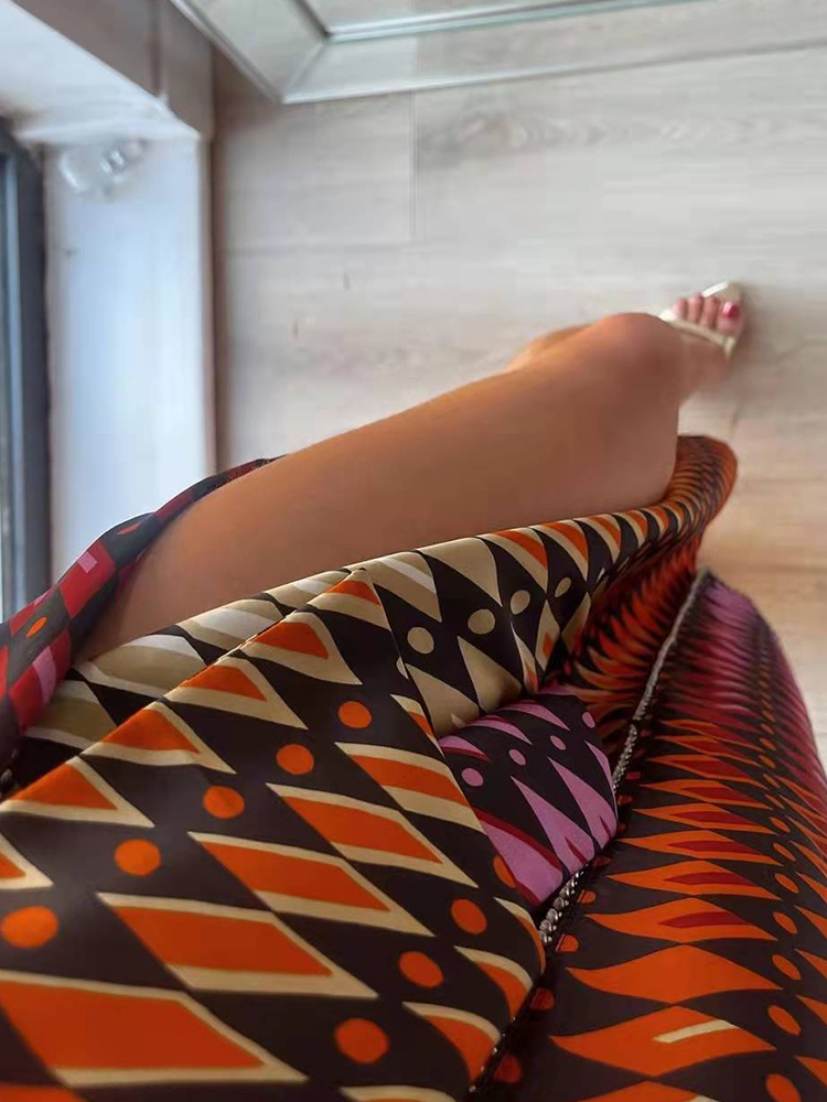 PUWD Women Knotted Embellished Print Side Slit Skirt Summer Holiday Vintage Beach Ladies Ball Skirts Bohemia Female Bottoms 220317