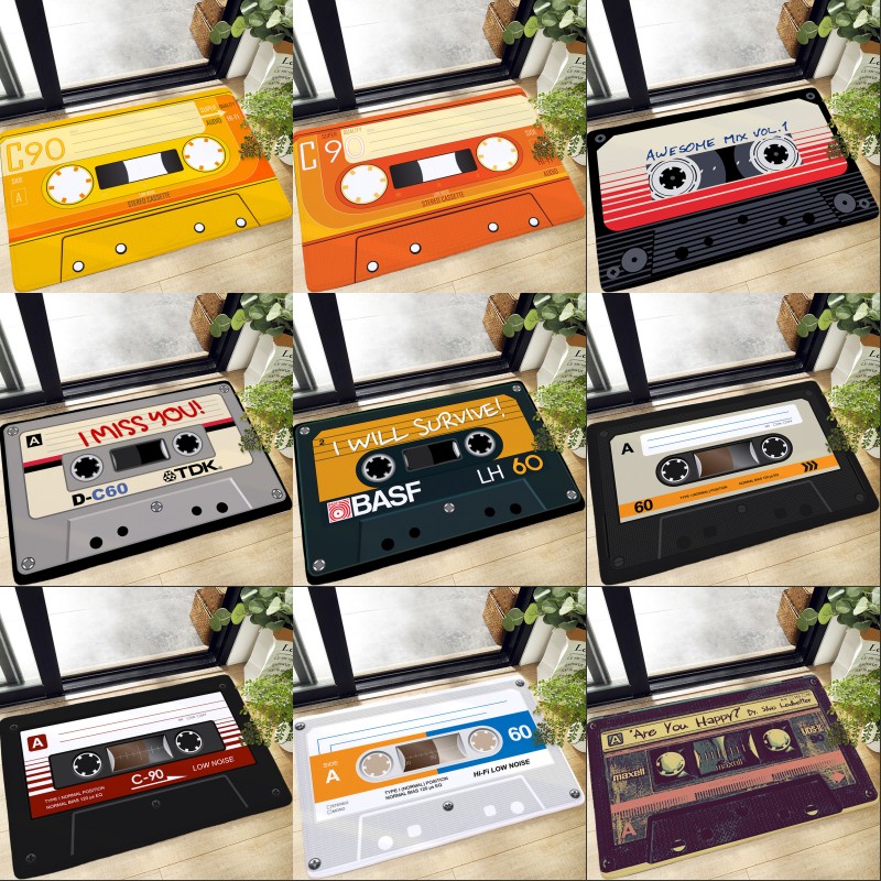 Door mat Flannel Plush Vintage Cassette Tape Carpets Indoor Doormat Non Slip Doors Floor Mats Carpet Rugs Decor Porch Doormat Tapete 777 K2, As show
Door mat Flannel Plush Vintage Cassette Tape Carpets Indoor Doormat Non Slip Doors Floor Mats Carpet Rugs Decor Porch Doormat Tapete 777 K2, As show