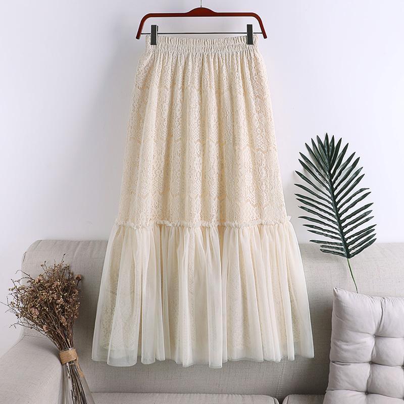 Skirts Vintage Solid High Waist Mesh Korean A-Line Lace Hollow Out Female Skirt 2022 Summer Sweet Faldas Mujer, Black
Skirts Vintage Solid High Waist Mesh Korean A-Line Lace Hollow Out Female Skirt 2022 Summer Sweet Faldas Mujer, Black