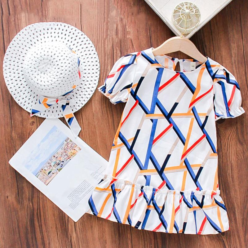 Girl's Dresses Vacation Sleeve Set Hat Summer Princess Geometric Girls Flower Girl Dress Blue Navy Sweater For School DanceGirl's, Red
Girl's Dresses Vacation Sleeve Set Hat Summer Princess Geometric Girls Flower Girl Dress Blue Navy Sweater For School DanceGirl's, Red
