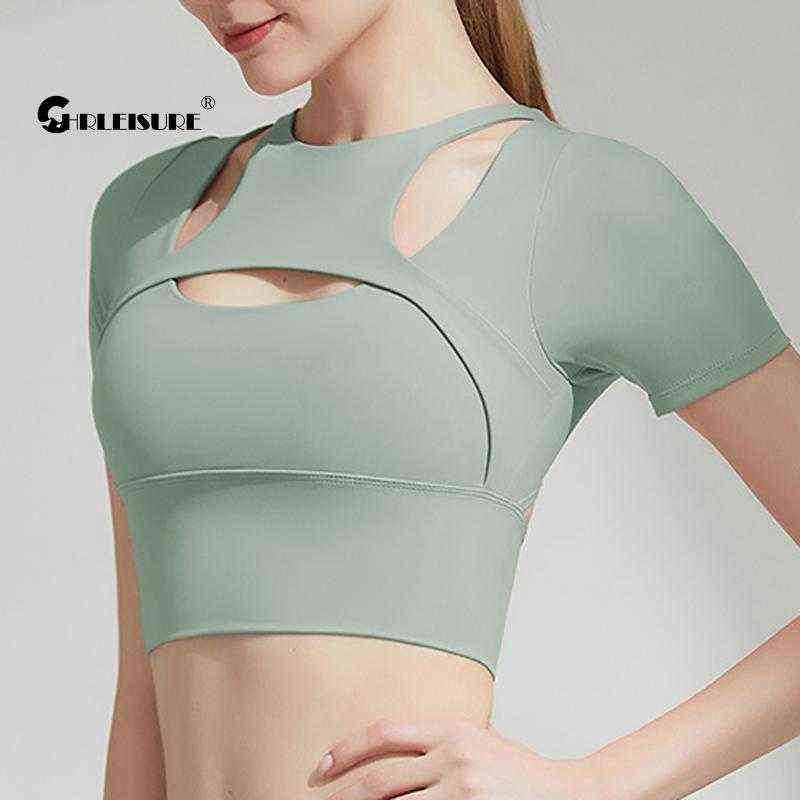CHRLEISURE Slim Fitness Top Adjustable With Chest Pad Hollow Beautiful Back Breathbale Running Sports Yoga T-Shirt T220725, Gray purple
CHRLEISURE Slim Fitness Top Adjustable With Chest Pad Hollow Beautiful Back Breathbale Running Sports Yoga T-Shirt T220725, Gray purple