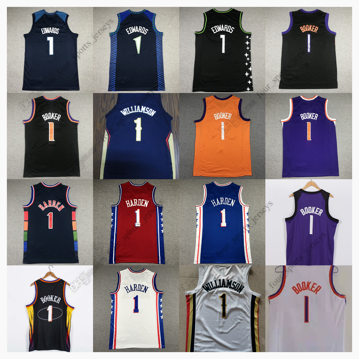 Retro Mitchell and Ness Basketball Jerseys 1 Booker James Harden Zion Devin Williamson Irving Young Dosunmu Adebayo Edwards George Anthony Herro Jokic Embiid, Picture (with a logo)
Retro Mitchell and Ness Basketball Jerseys 1 Booker James Harden Zion Devin Williamson Irving Young Dosunmu Adebayo Edwards George Anthony Herro Jokic Embiid, Picture (with a logo)