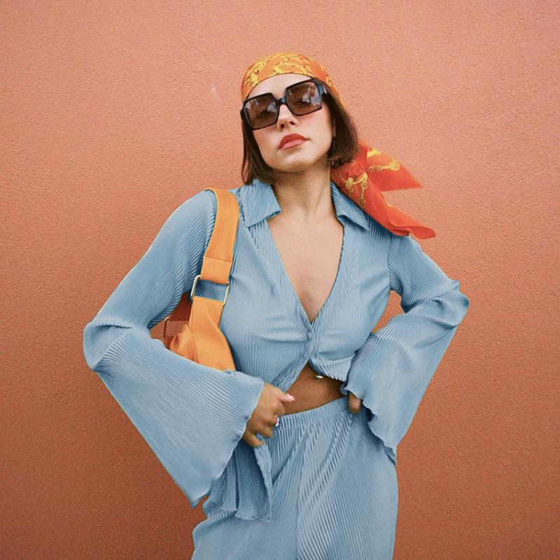 Women's Two Piece Pants Summer Green Suits Woman Flare Sleeve Fashion Shirts Pleated Set Pieces Womens Outfits Loose Blouses 2022Women's, Rose red
Women's Two Piece Pants Summer Green Suits Woman Flare Sleeve Fashion Shirts Pleated Set Pieces Womens Outfits Loose Blouses 2022Women's, Rose red