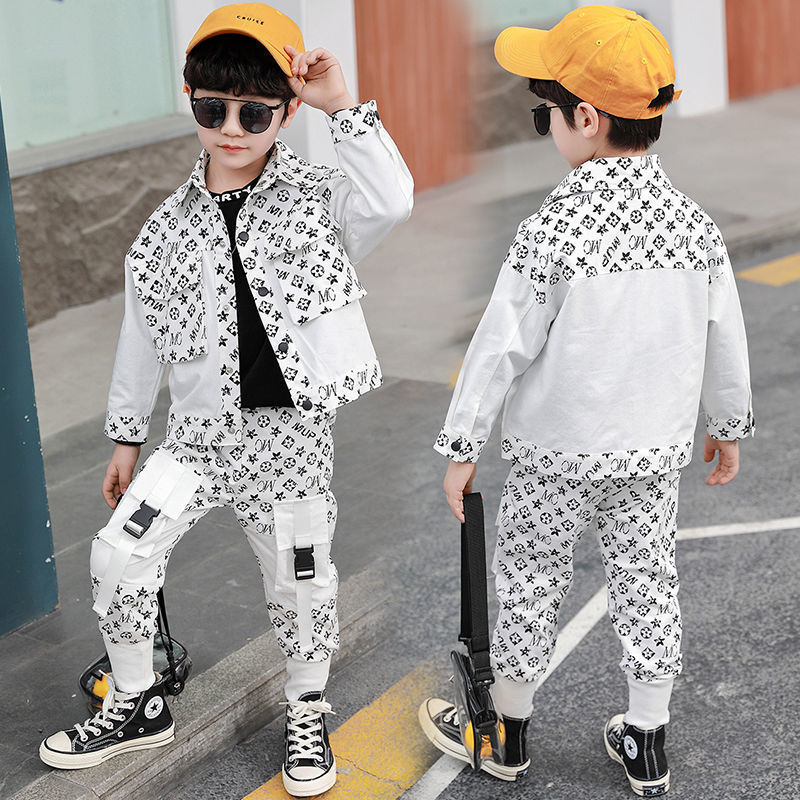 3-14 years Spring teenage Boy Clothing set Casual Fashion jacket + Pant Kid Children baby toddler boy clothes 220326
