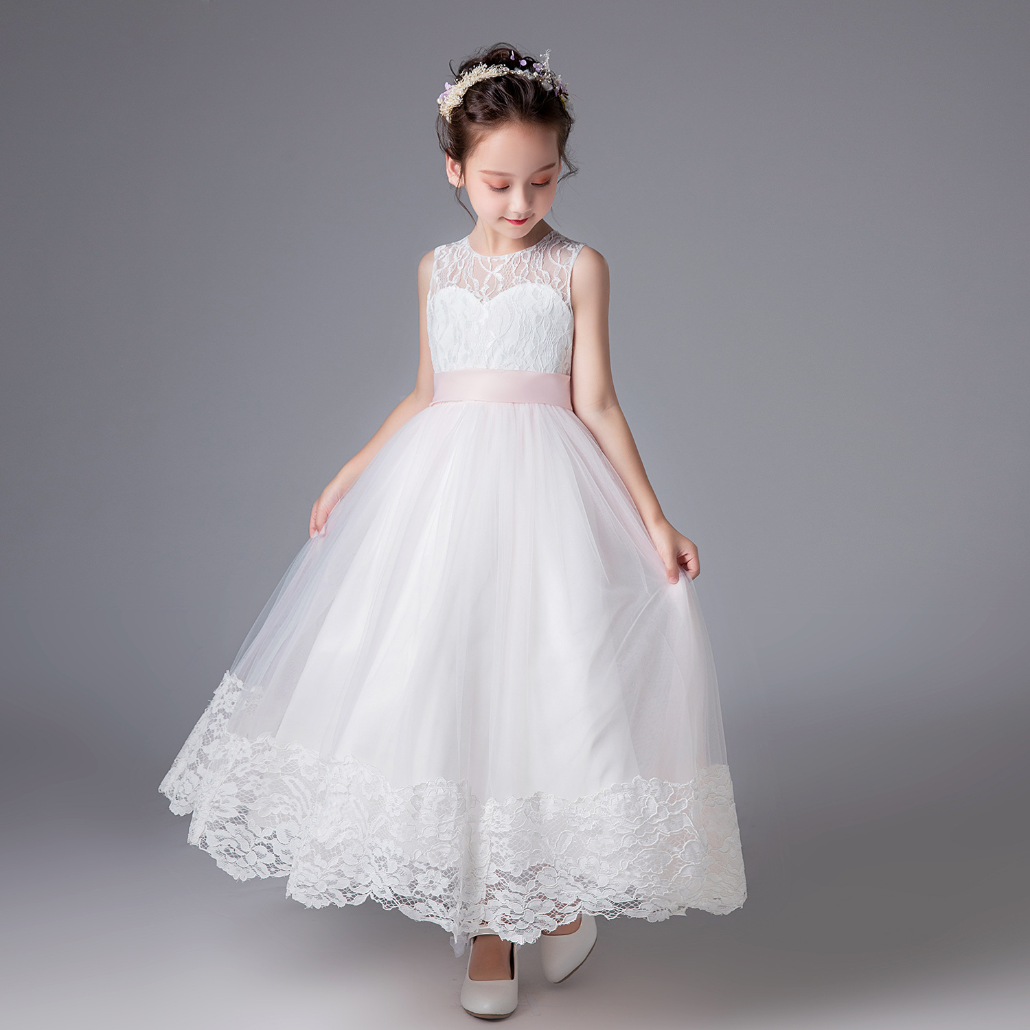Wholesale Childrens Wedding Dress Girls Pettiskirt Lace Dress Performance Dress Foreign Trade Clothing, White powder
Wholesale Childrens Wedding Dress Girls Pettiskirt Lace Dress Performance Dress Foreign Trade Clothing, White powder