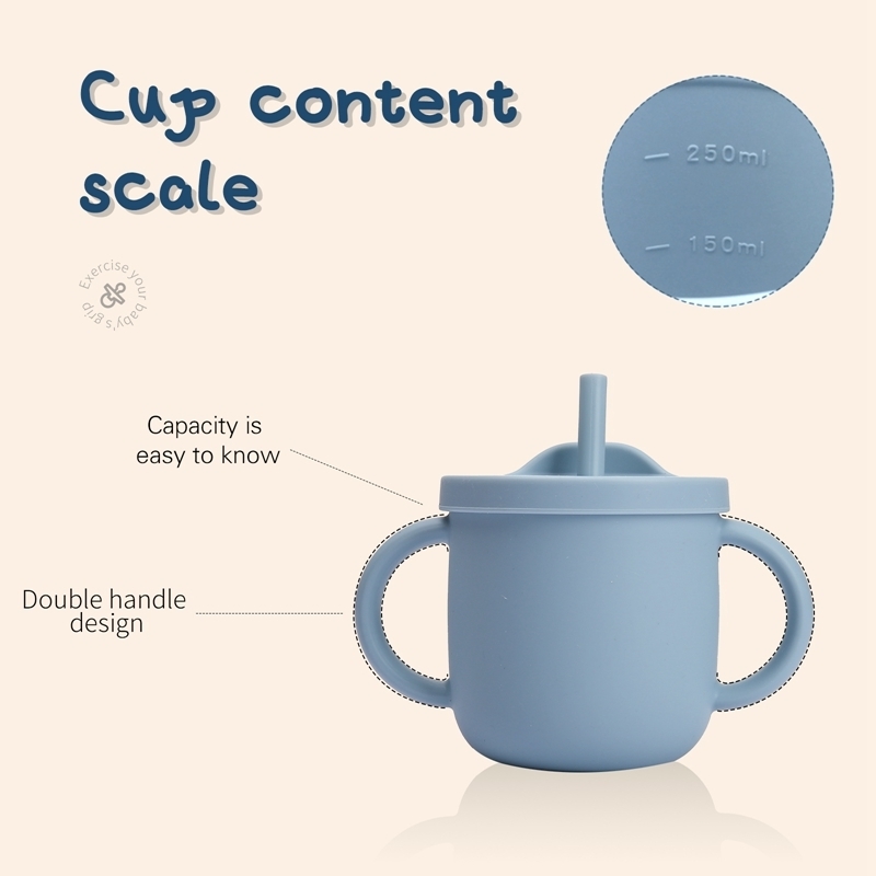 Let's Make Silicone Cups With Lid Multi-function Silicone Snack Cup BPA-Free Portable Storage Snack Container Learning Drink Cup 220512