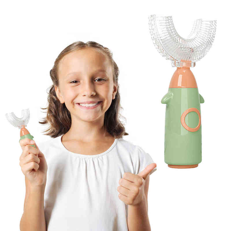 Toothbrush Kids u Shaped Toothbrush Esu-type Whole Mouth Silicone Brush Head Whitening Massage 0511