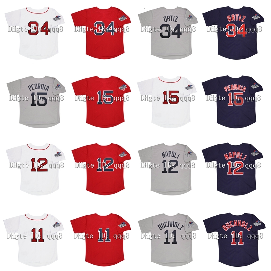 Na85 2013 Retro 15 Dustin Pedroia Jersey 34 David Ortiz 12 Mike Napoli 11 Clay Buchholz Blue Red White Grey Vintage Baseball Jerseys, As pic
Na85 2013 Retro 15 Dustin Pedroia Jersey 34 David Ortiz 12 Mike Napoli 11 Clay Buchholz Blue Red White Grey Vintage Baseball Jerseys, As pic