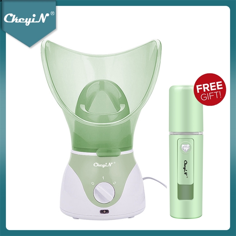 CkeyiN Face Steamer Beauty Sauna Spa Home Steamer Warm Mist Humidifier Atomizer Nano Sprayer Moisturizing Unclogs Pores 220711