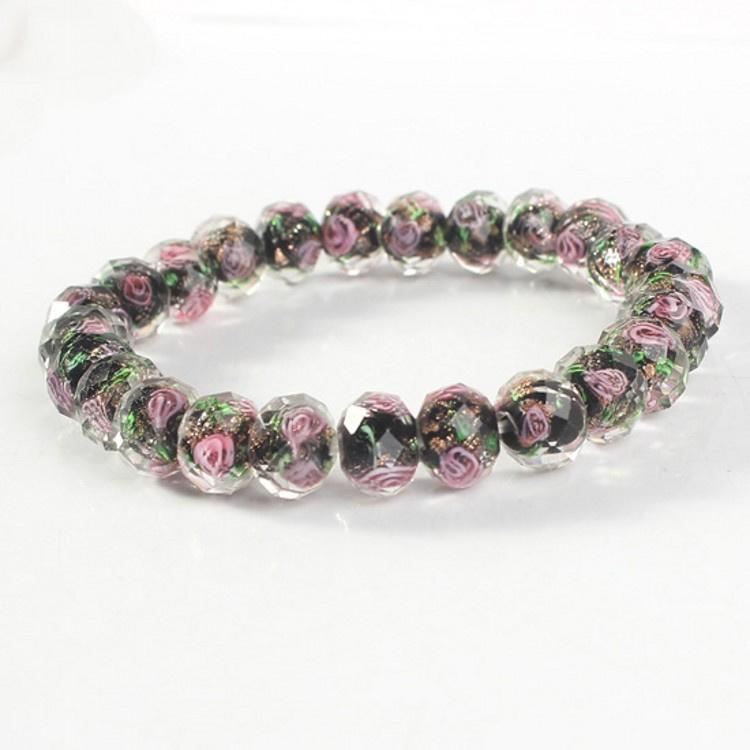 Bangle Glass Flat Bead Cut Inside Flower Bracelet Shape Colorful Boutique Multi-Color
Bangle Glass Flat Bead Cut Inside Flower Bracelet Shape Colorful Boutique Multi-Color