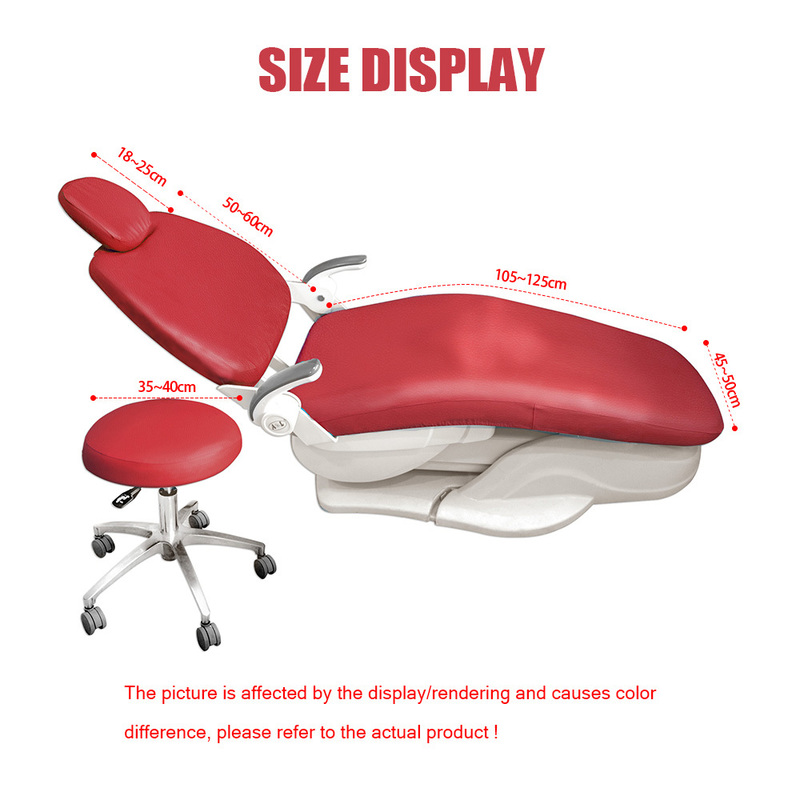 PU Leather Unit Dental Seat Chair Cover Elastic Waterproof Protective Case Protector Dentist Equipment 1 Set 220611