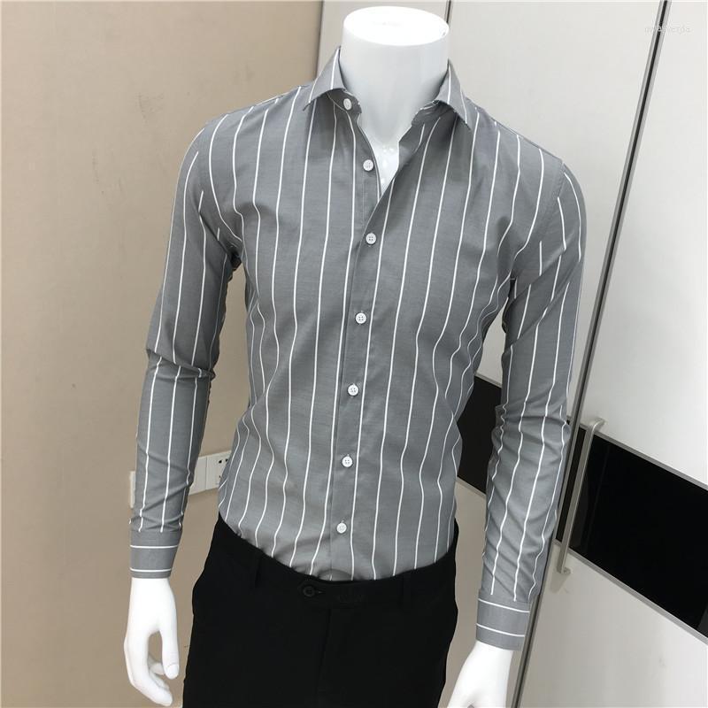 Men's Dress Shirts 2022 Men Striped Shirt Long Sleeve Business Formal Male Casual Slim Fit Streetwear Social Party Clothing O312 Dway22, White 
Men's Dress Shirts 2022 Men Striped Shirt Long Sleeve Business Formal Male Casual Slim Fit Streetwear Social Party Clothing O312 Dway22, White