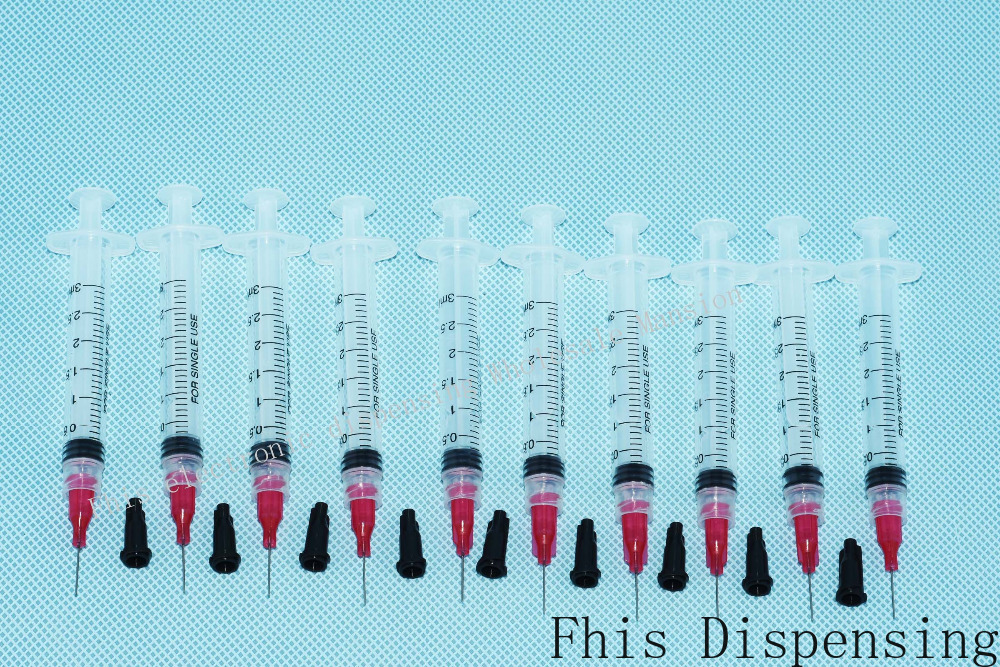 3cc syringe 25 gauge BLUE Blunt Dispensing Needle Glue Adhesive Henna Liquids