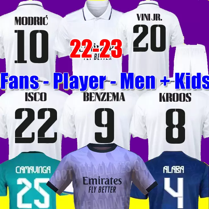 2022 2023 Home Away BENZEMA Soccer Jersey 21 22 23 Football Shirt VINI ALABA HAZARD ASENSIO MODRIC MARCELO Fans Player Version Men Kids Kit Sets 2021 2022 REAL MADRIds, Fans home
2022 2023 Home Away BENZEMA Soccer Jersey 21 22 23 Football Shirt VINI ALABA HAZARD ASENSIO MODRIC MARCELO Fans Player Version Men Kids Kit Sets 2021 2022 REAL MADRIds, Fans home