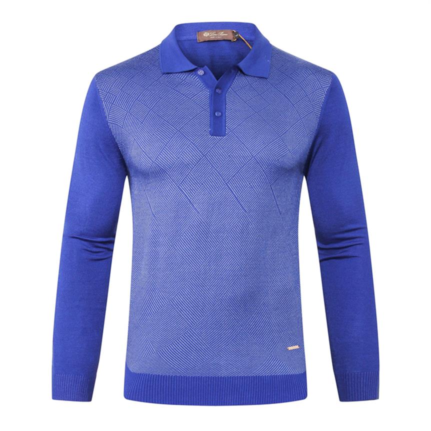 Loro Pi na Sweater wool men's 2020 new Business fashion casual high quality buttons embroidery warm Comfortabl England lapel 3073, Navy blue
Loro Pi na Sweater wool men's 2020 new Business fashion casual high quality buttons embroidery warm Comfortabl England lapel 3073, Navy blue