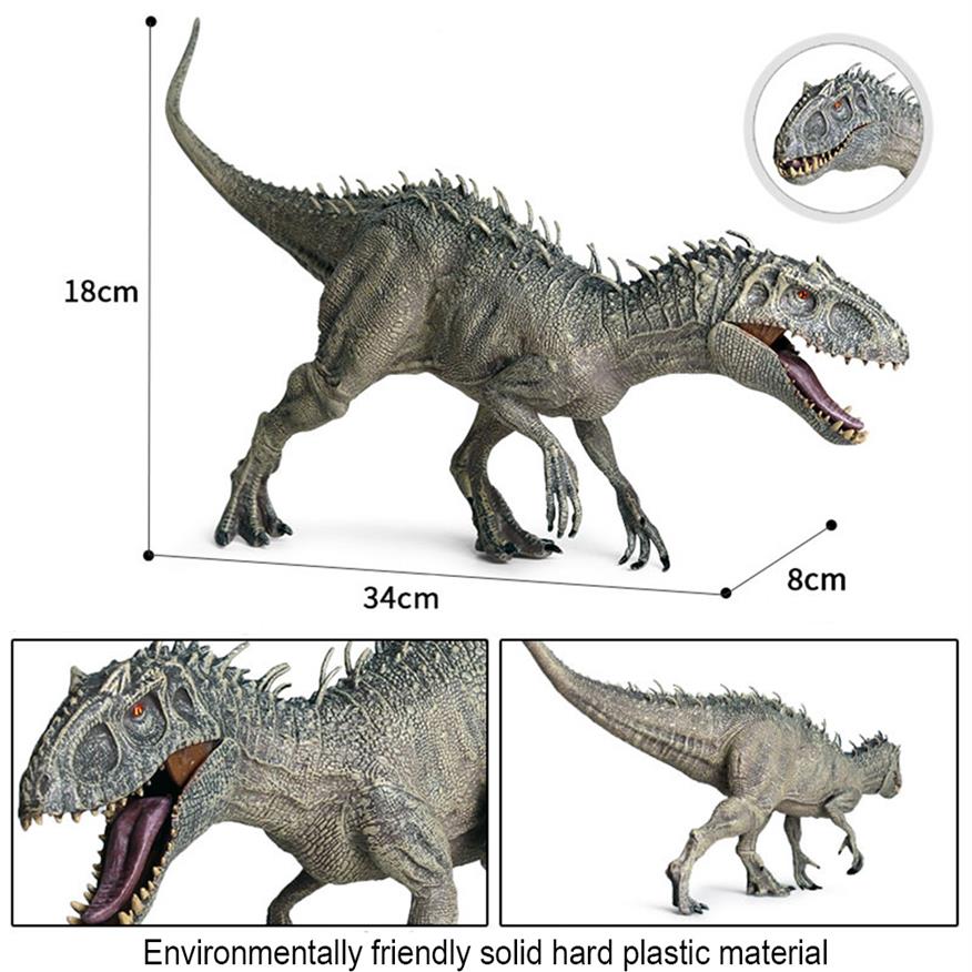 Plastic Jurassic Indominus Rex Action Figures Open Mouth Dinosaur World Animals Model Kid Toy Gift Toys For Children Gifts 30 LJ2