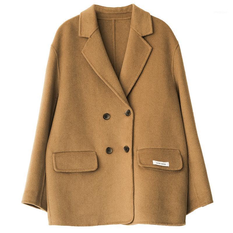 Women's Suits & Blazers FairyNatural Khaki Woolen Casual Blazer Female Notched Loose Double Breasted Jackets Korean Fashion Women Retro Wint, Black
Women's Suits & Blazers FairyNatural Khaki Woolen Casual Blazer Female Notched Loose Double Breasted Jackets Korean Fashion Women Retro Wint, Black