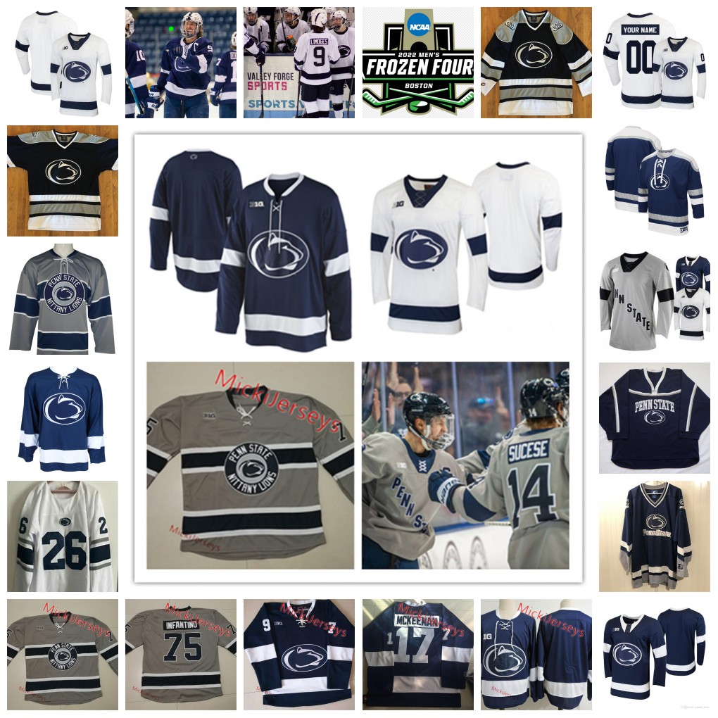 2022 NCAA Frozen Four Penn State Nittany Lions Hockey Jersey 35 Oskar Autio 34 Eamon McAdam 21 Brett Murray 24 P. J. Musico 9 Alex Limoges Cole Hults Trevor Hamilton Jersey, Grey with logo
2022 NCAA Frozen Four Penn State Nittany Lions Hockey Jersey 35 Oskar Autio 34 Eamon McAdam 21 Brett Murray 24 P. J. Musico 9 Alex Limoges Cole Hults Trevor Hamilton Jersey, Grey with logo