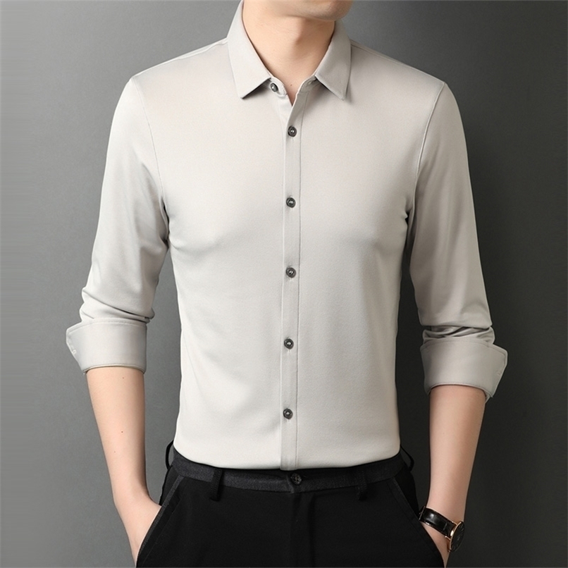 Spring and Autumn Long Sleeve Shirt Men Business Shirts 21597 220322
