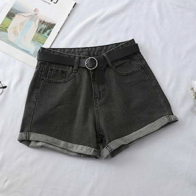 Shorts Women Chic Allmatch Korean Casual Basic Simple Harajuku Teens Denim Short Trouser Basic Loose Wideleg Womens Clothing 220527