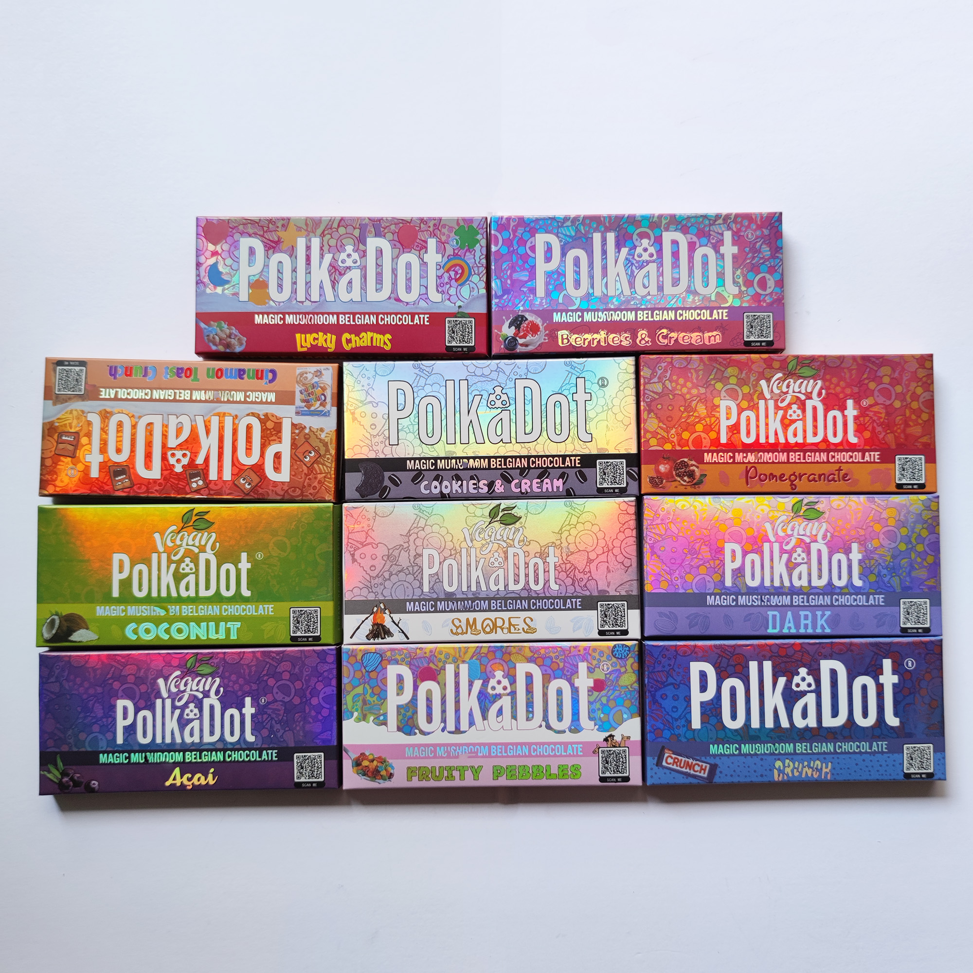 Polkadot magic mushroom belgian chocolate bar packaging box bag With Display Box vegan cinnamon toast crunch coconut Dark Berries&Cream Acai Fruity Pebbles boxes
Polkadot magic mushroom belgian chocolate bar packaging box bag With Display Box vegan cinnamon toast crunch coconut Dark Berries&Cream Acai Fruity Pebbles boxes