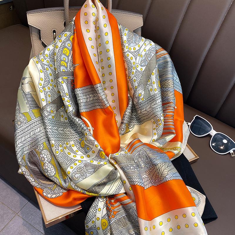 Scarves Fashion Silk Scarf Women 2022 Headband Chiffon Wrap Vintage Summer Shawl Ladies Foulard Female Bandana Muffler PareoScarves
Scarves Fashion Silk Scarf Women 2022 Headband Chiffon Wrap Vintage Summer Shawl Ladies Foulard Female Bandana Muffler PareoScarves