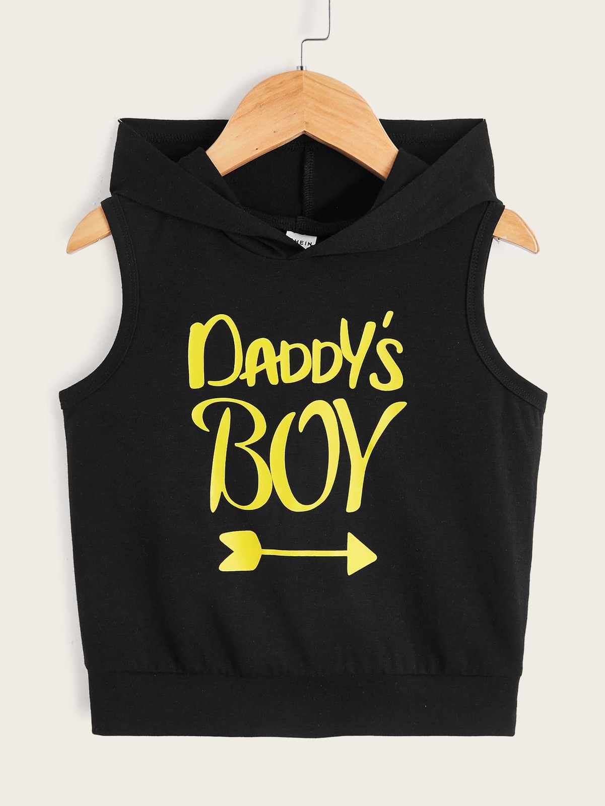 Toddler Boys Letter and Print Hooded Tank Top SHE01