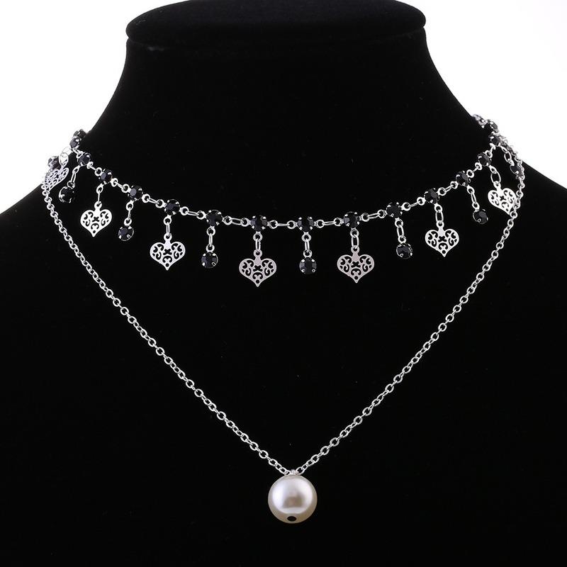 Pendant Necklaces Fashion Multilayer Hollow Heart Necklace Exquisite Pearl Clavicle Chain Choker For Women Neck Jewelry
Pendant Necklaces Fashion Multilayer Hollow Heart Necklace Exquisite Pearl Clavicle Chain Choker For Women Neck Jewelry
