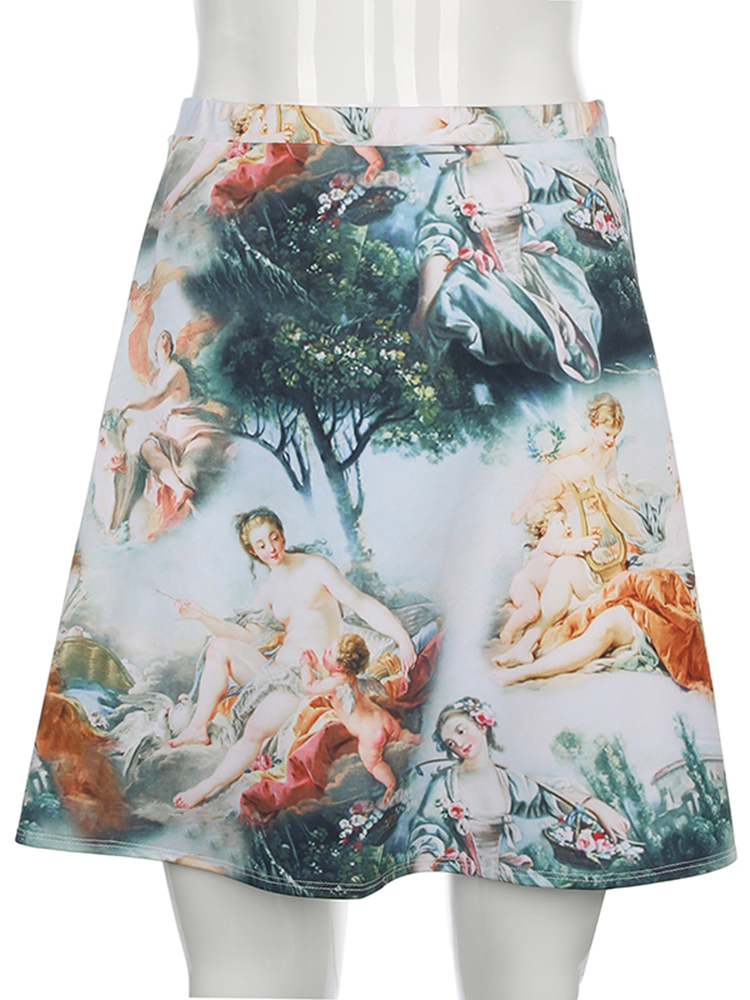 ArtSu Print Turtle Neck Tshirt Women Basic Long Sleeve Crop T Shirt Ladies Streetwear Vintage Harajuku Tee Femme Clothes 220321