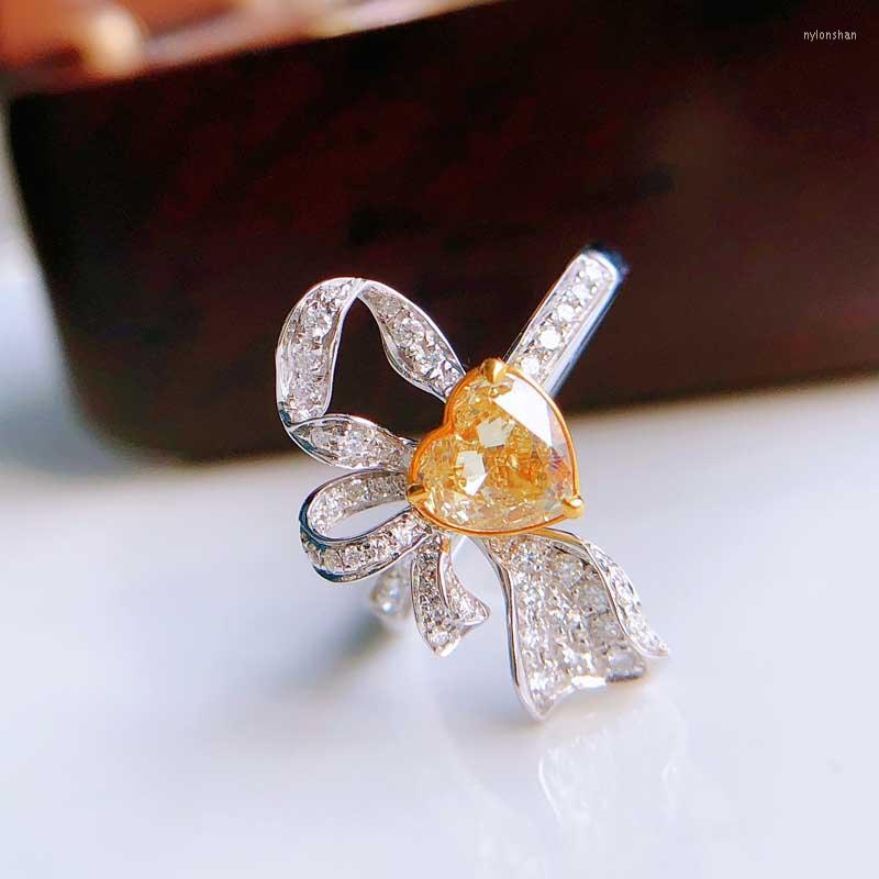 Wedding Rings Fashion Exquisite Bowknot Inlay Heart Yellow Cubic Zirconia Luxury Adjustable Jewelry For Women Engagement GiftsWedding
Wedding Rings Fashion Exquisite Bowknot Inlay Heart Yellow Cubic Zirconia Luxury Adjustable Jewelry For Women Engagement GiftsWedding