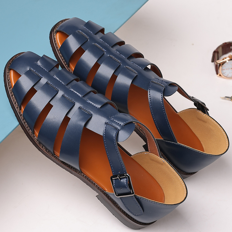 Summer Mens Sandals Leather Dress Shoes Outdoor Soft Pointed Formal Men Wedding Sandals Classic Light Slippers Sandals Sneakers 220623
