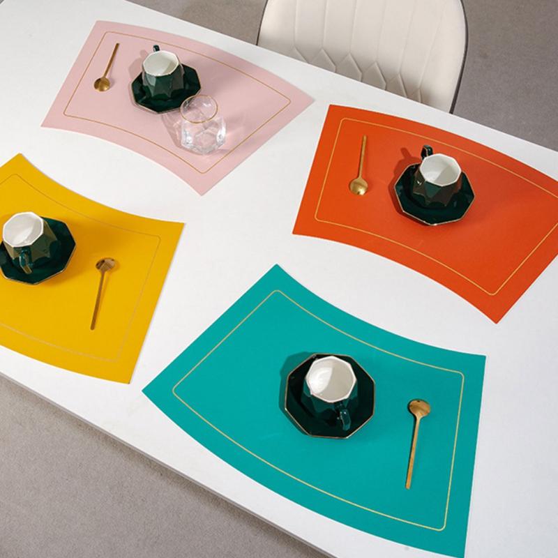 Mats & Pads Leather Placemats Heat Insulation Non-Slip Tea Coffee Cups Bowl For Dining Table Home Kitchen Decoration Pad
Mats & Pads Leather Placemats Heat Insulation Non-Slip Tea Coffee Cups Bowl For Dining Table Home Kitchen Decoration Pad