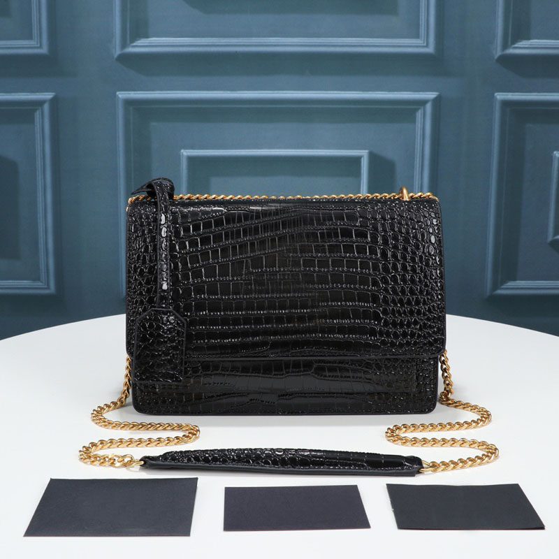 Classic Designer Shoulder Bag for Women Fashion Crossbody Bags Classic Chain Flap Cross Body Purses Luxury Crocodile Leather Woman Evening Handbag Ladie Sacs Purse, Black/gold hardware
Classic Designer Shoulder Bag for Women Fashion Crossbody Bags Classic Chain Flap Cross Body Purses Luxury Crocodile Leather Woman Evening Handbag Ladie Sacs Purse, Black/gold hardware
