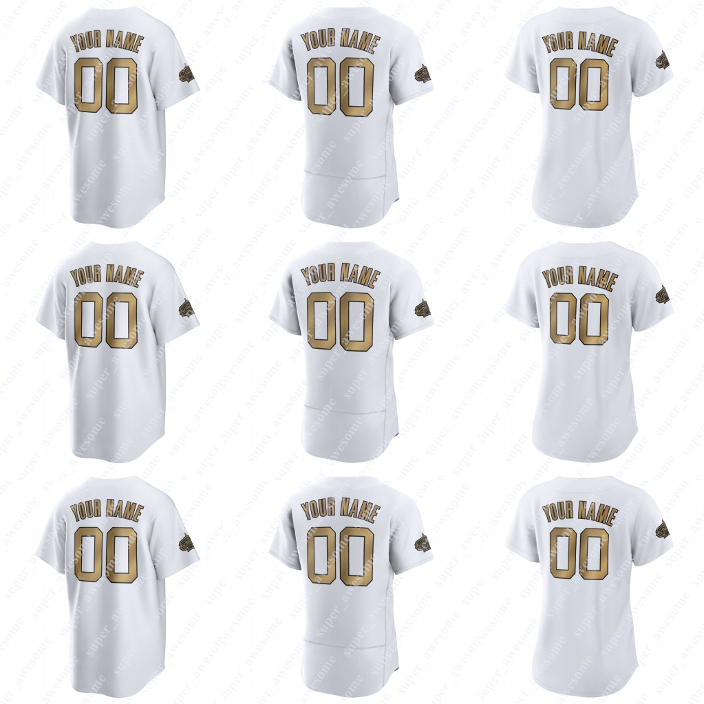 2022 All-Star Game Baseball Jersey Willson Contreras Paul Goldschmidt Jazz Chisholm Jr. Manny Machado Trea Turner Ronald Acuna Jr. Joc Pederson Mookie Betts 3 Harper, White flex base