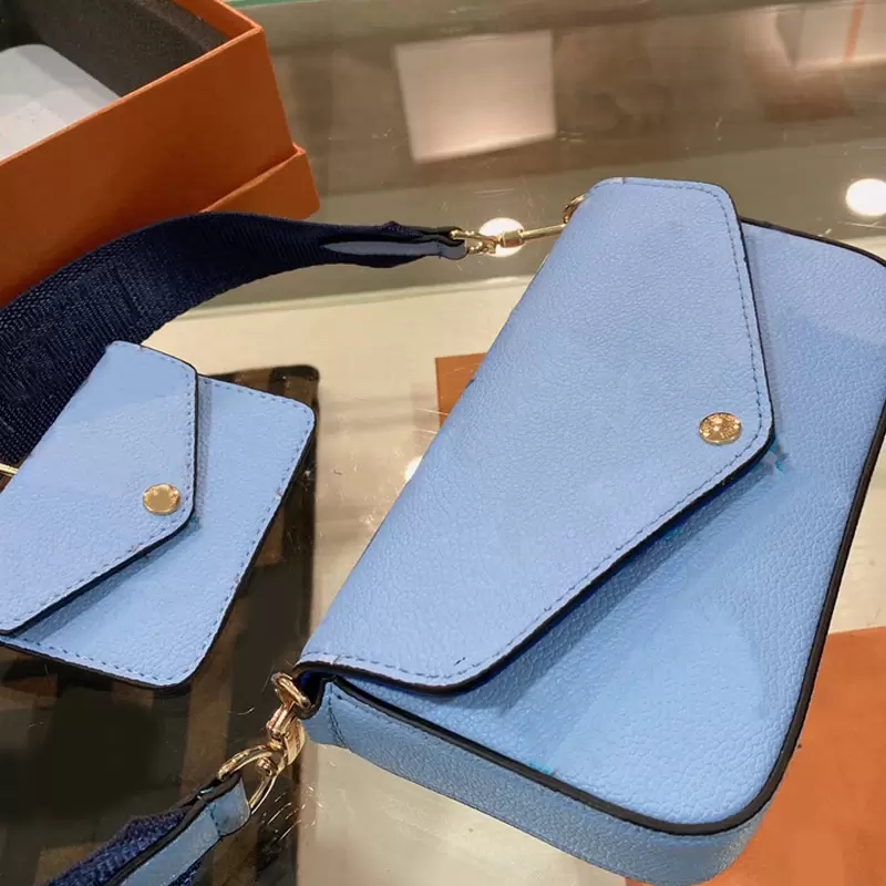 Fashion Shoulder Bags Women Handbags Wallet 3pcs Set Multi Pochette Classic Letter Old Flower Clucth Chain Crossbody Bag Purse Detchable Adjustable Tw