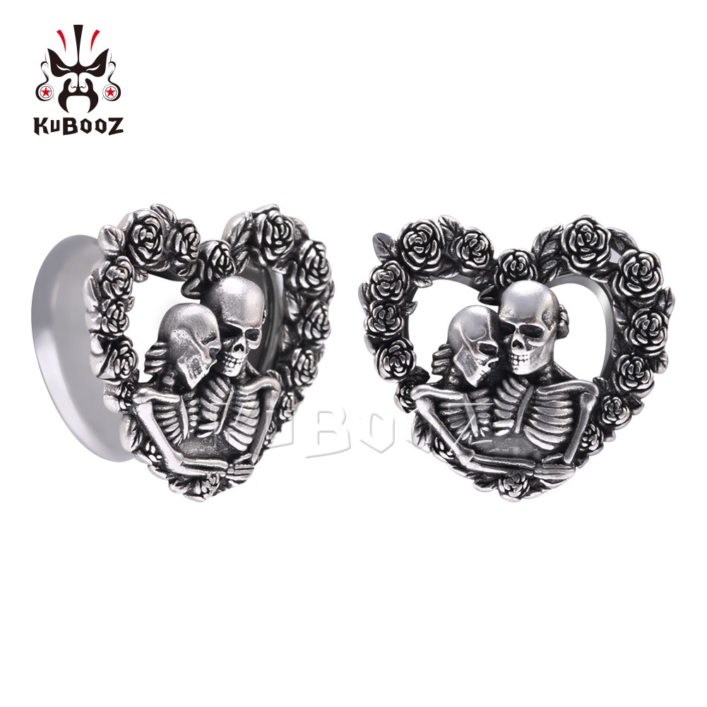 KUBOOZ Stainless Steel Skull Rose Heart-shaped Ear Plugs Tunnels Body Jewelry Piercing Earring Gauges Stretchers Expanders 8-25mm 32PCS
KUBOOZ Stainless Steel Skull Rose Heart-shaped Ear Plugs Tunnels Body Jewelry Piercing Earring Gauges Stretchers Expanders 8-25mm 32PCS