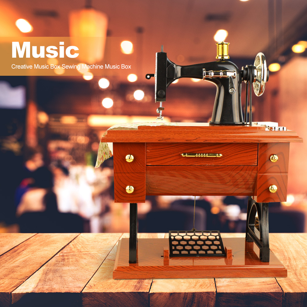 Novelty Items Funny Retro Nostalgic Music Box Simulation Sewing Machine Clockwork Home Ornament Wood Grain Color Kids Toy DIY Gift
Novelty Items Funny Retro Nostalgic Music Box Simulation Sewing Machine Clockwork Home Ornament Wood Grain Color Kids Toy DIY Gift