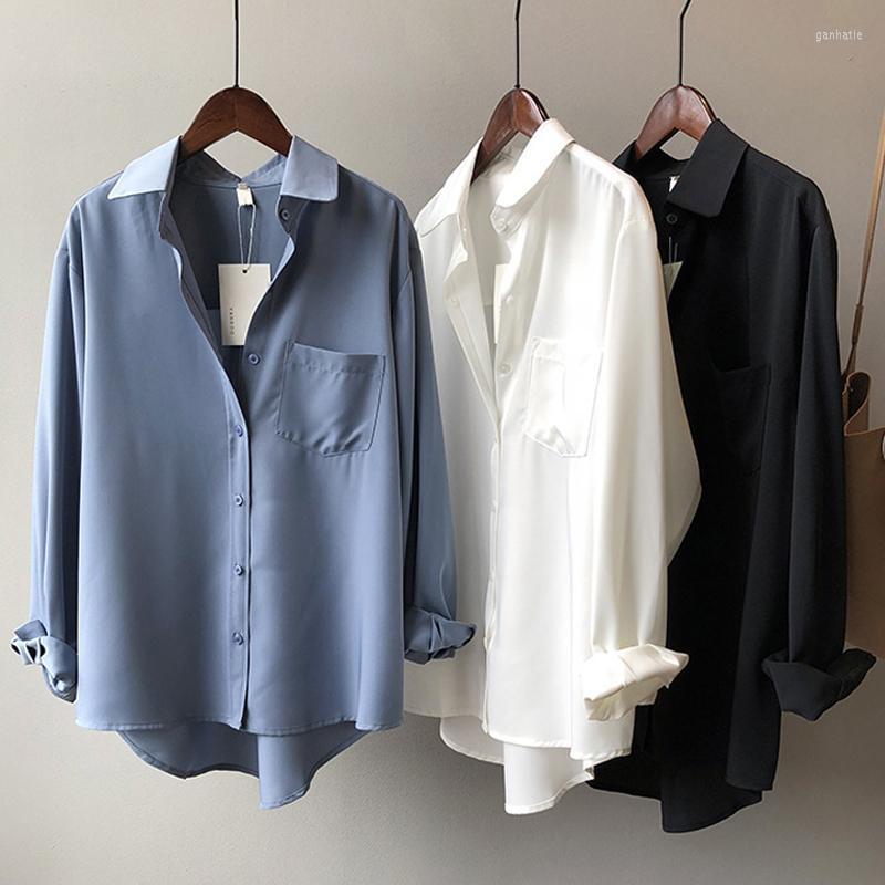 Women' Blouses & Shirts Plus Size Office Ladies Tops 2022 Spring Summer Loose White For Women Turn-down Collar Solid Female BlackWomen, Blue
Women' Blouses & Shirts Plus Size Office Ladies Tops 2022 Spring Summer Loose White For Women Turn-down Collar Solid Female BlackWomen, Blue