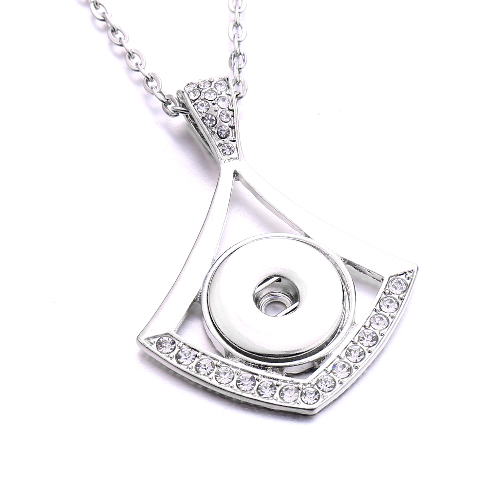 Fashion waterdop round Crystal Snap Button necklace 18MM Ginger Snaps Buttons Charms Necklaces for women jewelry