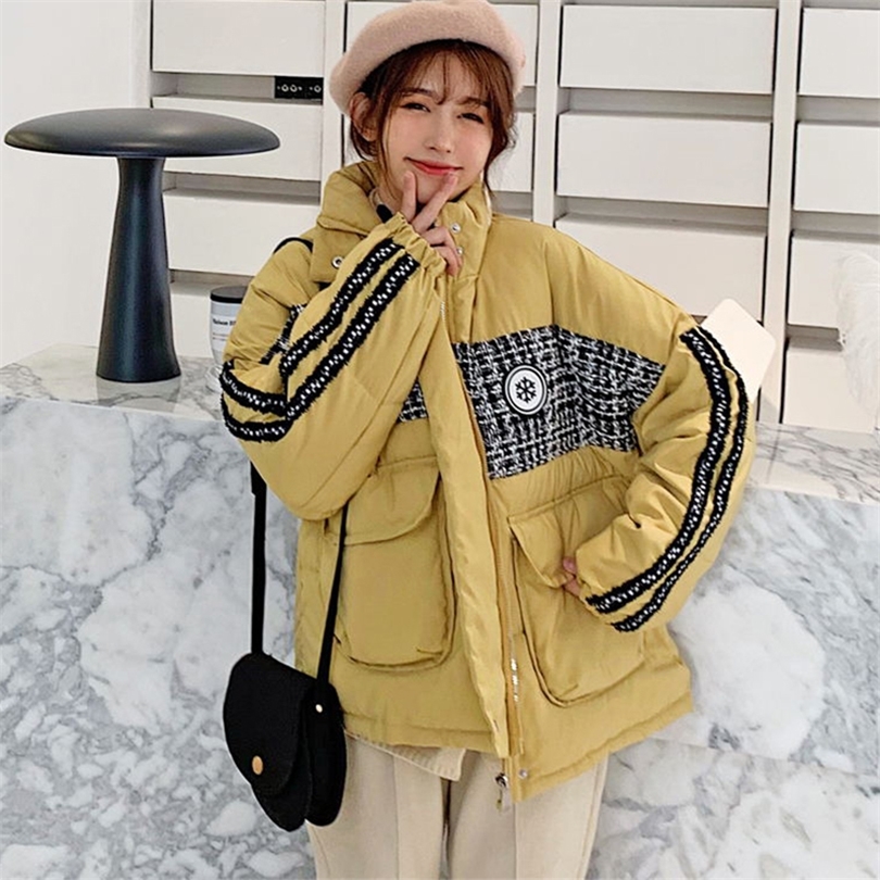 Women Fashion Hooded parkas 2019 winter Padded Jacket Coat Lady MidLong style Jacket Pocket Hooded Warm Coat Chamarras De Mujer T200114
