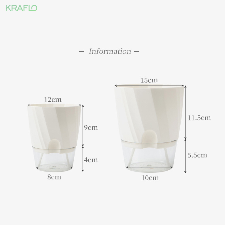 Self watering plant pot Kraflo garden Automatic Water Self-Watering Planter small the lazy watering- plastic flower pot