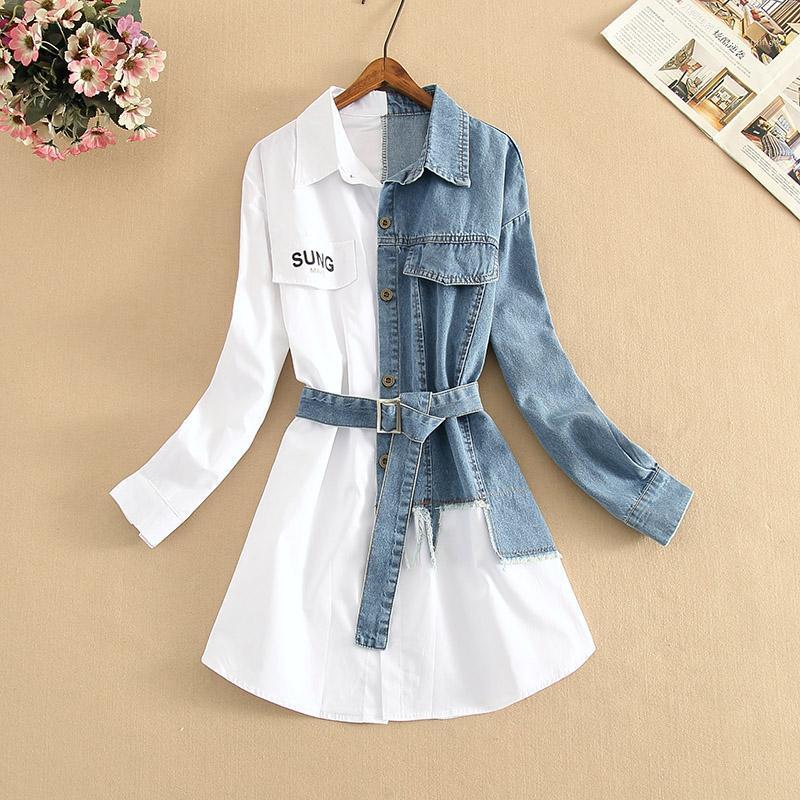 Women' Blouses & Shirts 2022 Spring Camisa Jeans Feminina Shirt Cotton Female Long Sleeve Letter Denim Loose Korean Plus Size Blouse, White
Women' Blouses & Shirts 2022 Spring Camisa Jeans Feminina Shirt Cotton Female Long Sleeve Letter Denim Loose Korean Plus Size Blouse, White