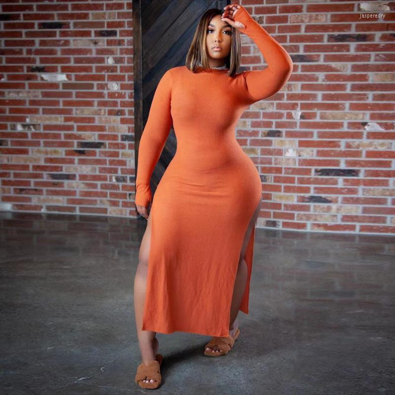 Plus Size Dresses ZJFZML ZZ Women Clothing Black Orange Long Sleeve Double Side High Split Maxi Dress Drop Wholesale Jasp22
Plus Size Dresses ZJFZML ZZ Women Clothing Black Orange Long Sleeve Double Side High Split Maxi Dress Drop Wholesale Jasp22