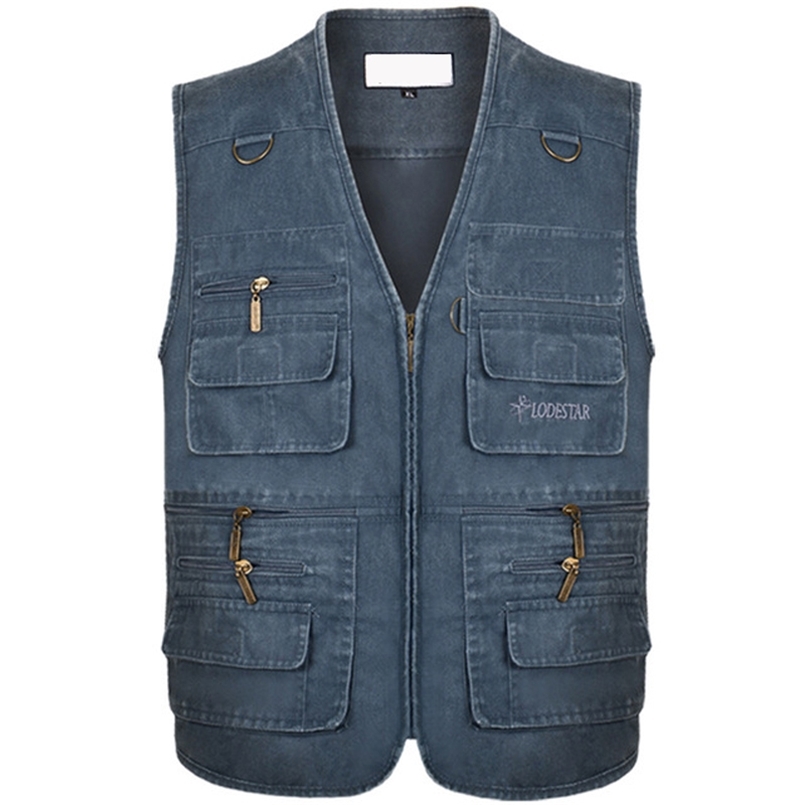 Plus Size 6XL 7XL Male Casual Summer Cotton Denim Vest Men s Sleeveless Jacket Multi Pocket P ograph Waistcoat chaleco hombre 220727, Gray vest
Plus Size 6XL 7XL Male Casual Summer Cotton Denim Vest Men s Sleeveless Jacket Multi Pocket P ograph Waistcoat chaleco hombre 220727, Gray vest