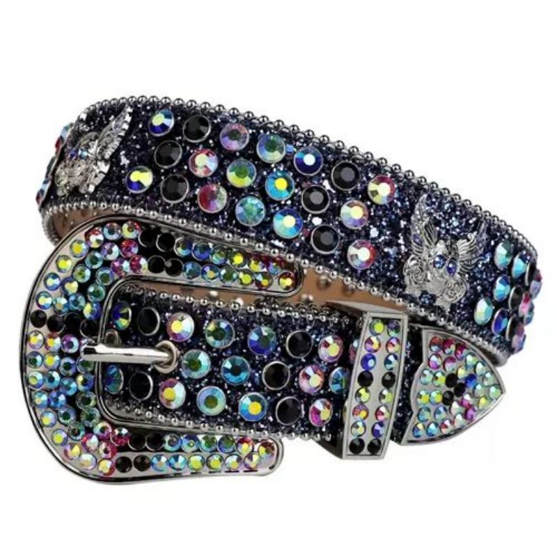 Western Cowboy Belt BB Simon Fashion Cowgirl Bling Bling Rhinestone Belt with Eagle Concho Studded Removable Buckle Large Size Belts for Men, As the picture
Western Cowboy Belt BB Simon Fashion Cowgirl Bling Bling Rhinestone Belt with Eagle Concho Studded Removable Buckle Large Size Belts for Men, As the picture